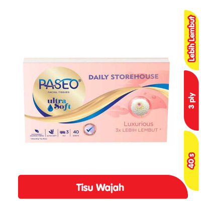 Paseo Tisu Wajah Ultra Soft 40 s