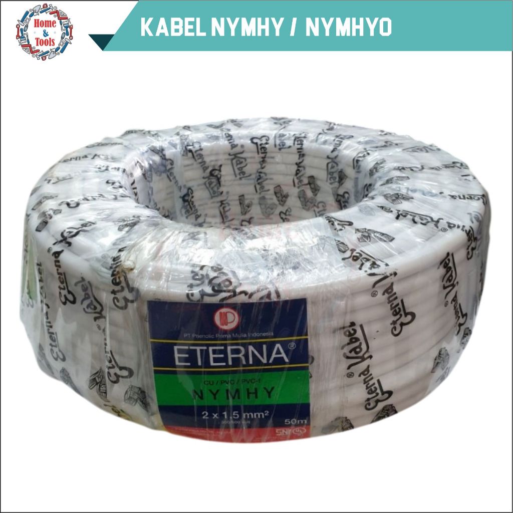 KABEL NYM HYO 2X1.5 ETERNA / KABEL SERABUT / KABEL INSTALASI LISTRIK RINGAN