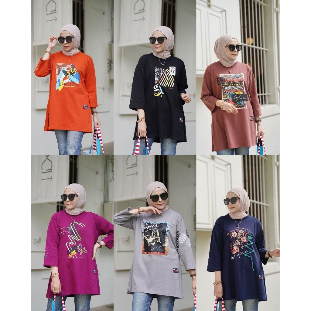 Tunik bahan kaos combed20s premium by.gyl