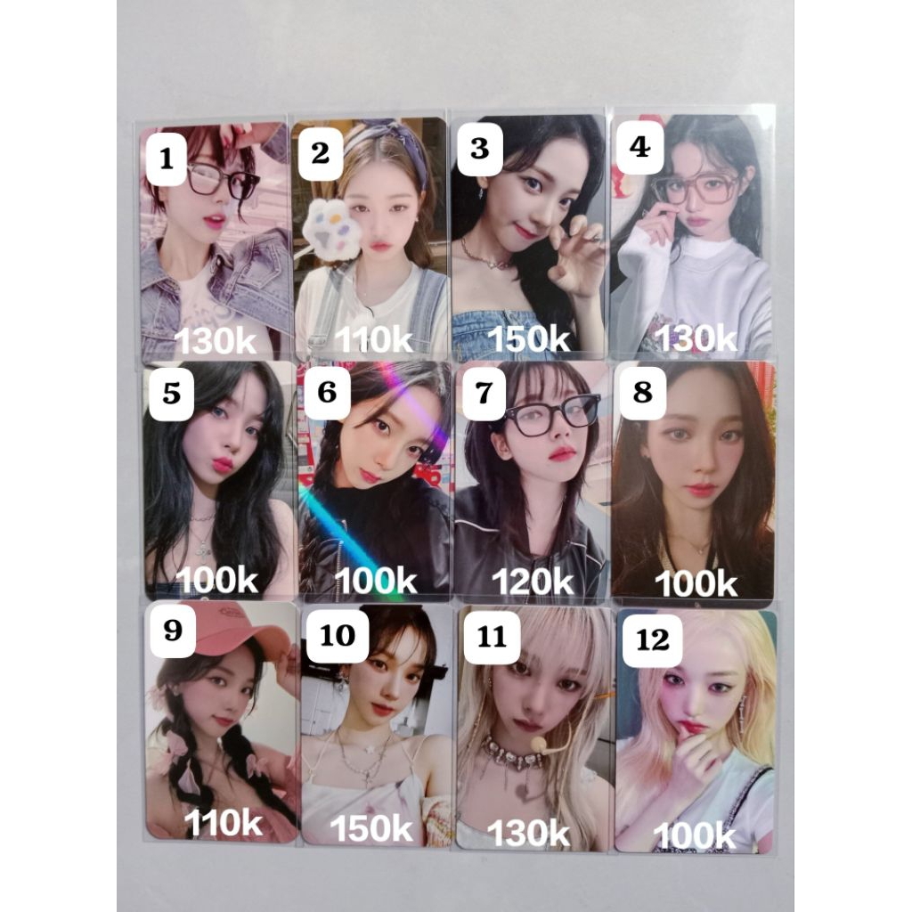 [Ready stock] official photocard aespa karina ive wonyoung pc poca ld pob luckydraw benefit aab sell