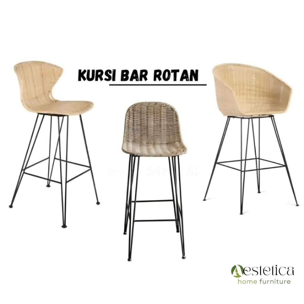 COUNTER STOOL & BAR STOOL RATTAN/ KURSI BAR ROTAN By Aestetica Furniture