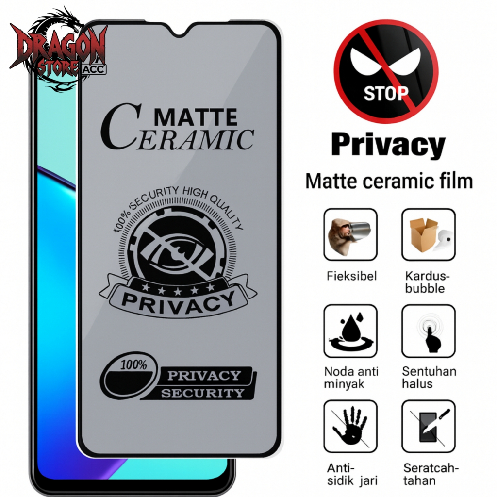 Tempered Glass Anti SPY Full Privacy Realme P35 5G 14 5G 14T 5G C75X 15 PRO GT 7 GT 7T C71 C75 C65 C