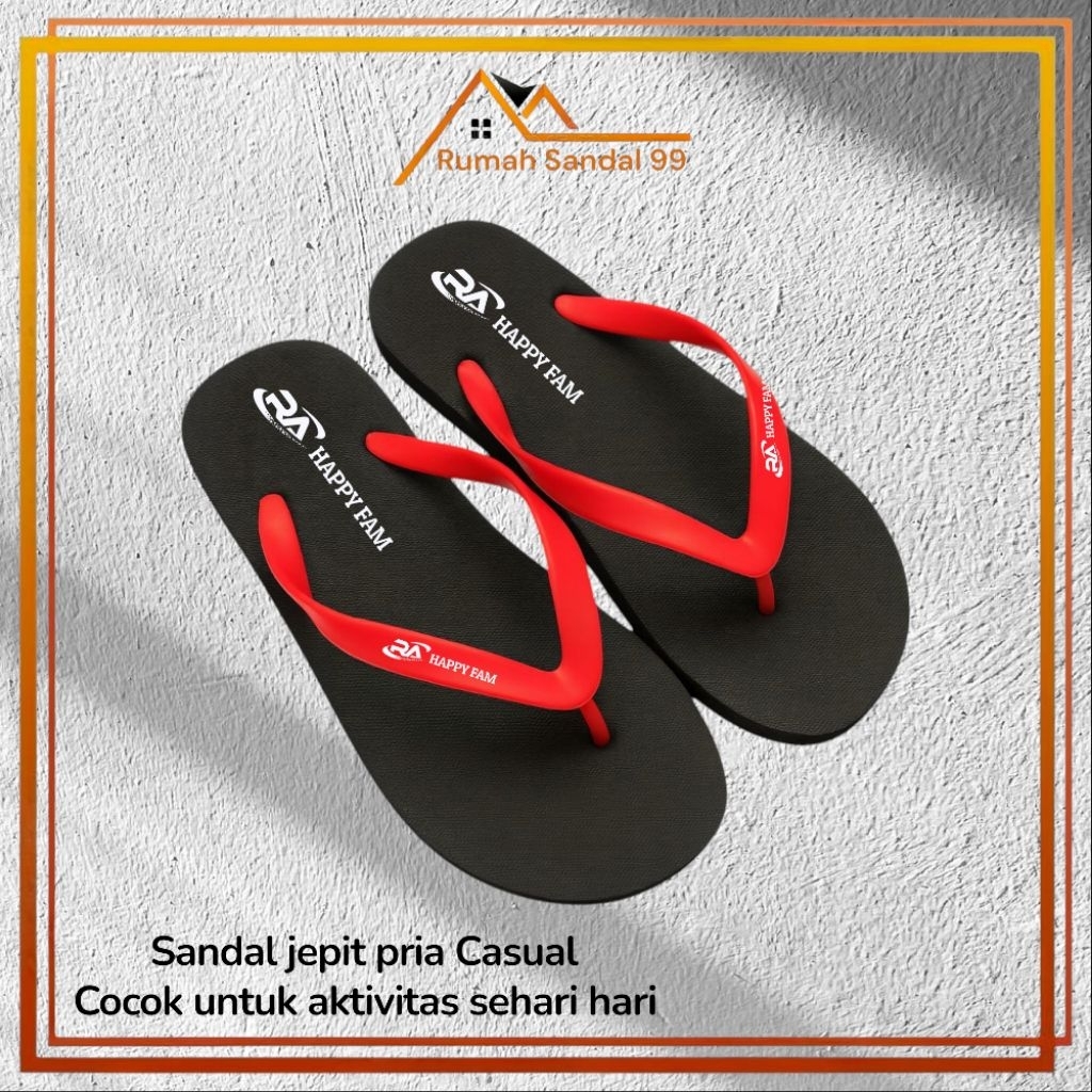 Sandal Jepit Pria distro Casual Simpel Polos anti slip murah terlaris terbaru Keren Viral Trend
