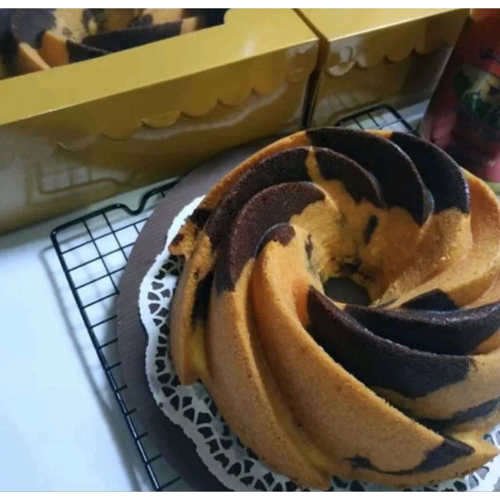 MARMER CAKE ENAK / MARMER CAKE 22X22 CM/ marmer cake premium / bolu lebaran / bolu arisan / bolu haj