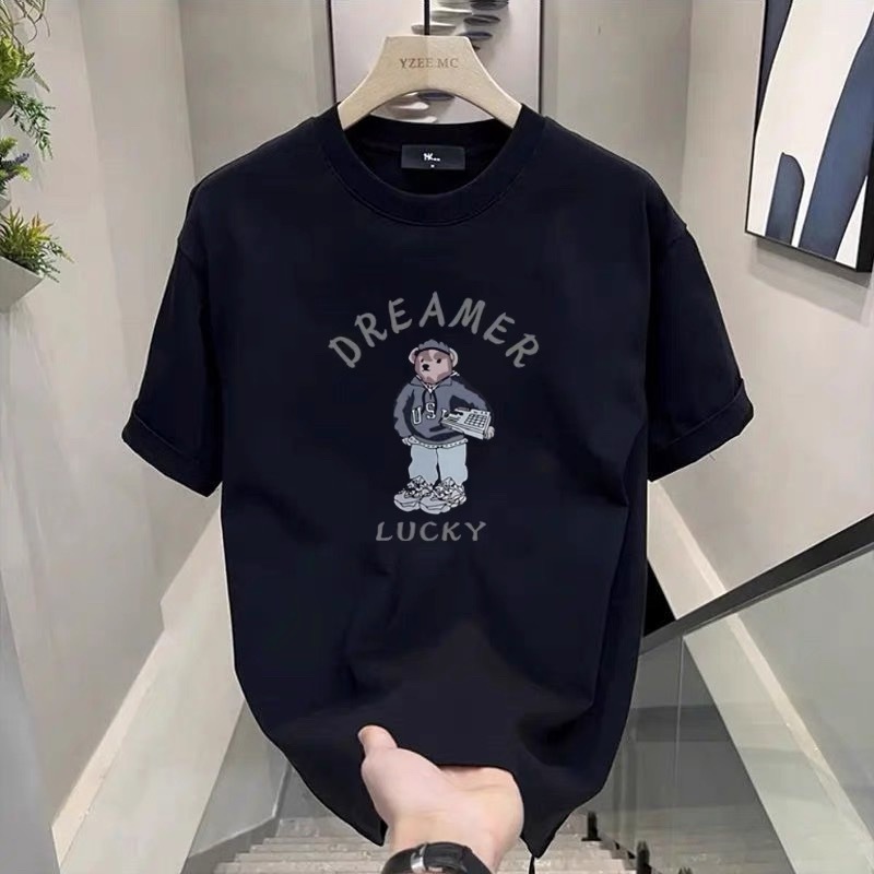 COD   Kaos Oversize Katun Murni Desain Beruang Lucu - Trend Fashion Wajib Punya Pria Wanita