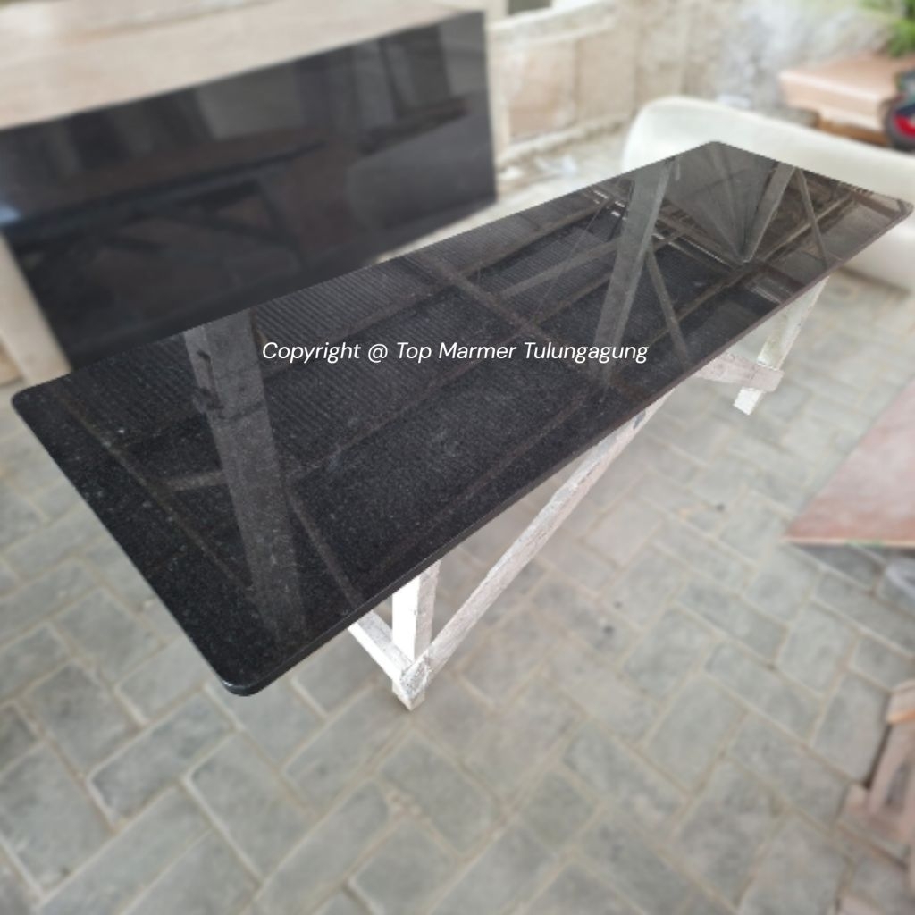 Top Table Kitchen Set Batu Granit Hitam | Daun Meja Dapur | Meja Dapur | Meja Makan | Meja Granit