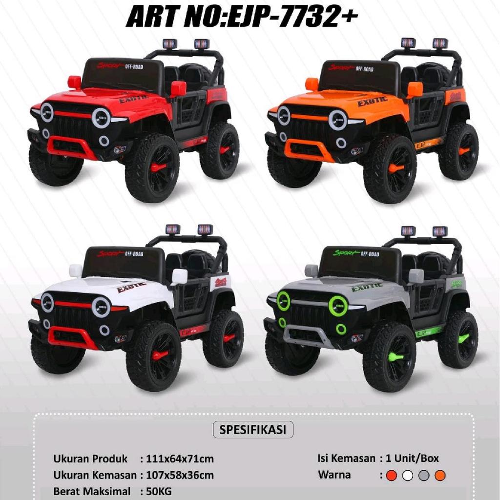 Mainan Mobil Aki  JEEP  Exotic Ban Karet