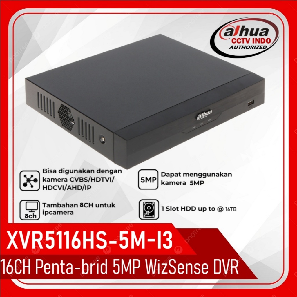 DVR 16ch DAHUA XVR5116HS-5M-I3 5MP