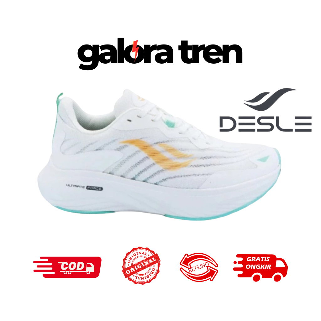 Desle Sepatu Lari Wanita - GEYA PUTIH TOSCA MUDA