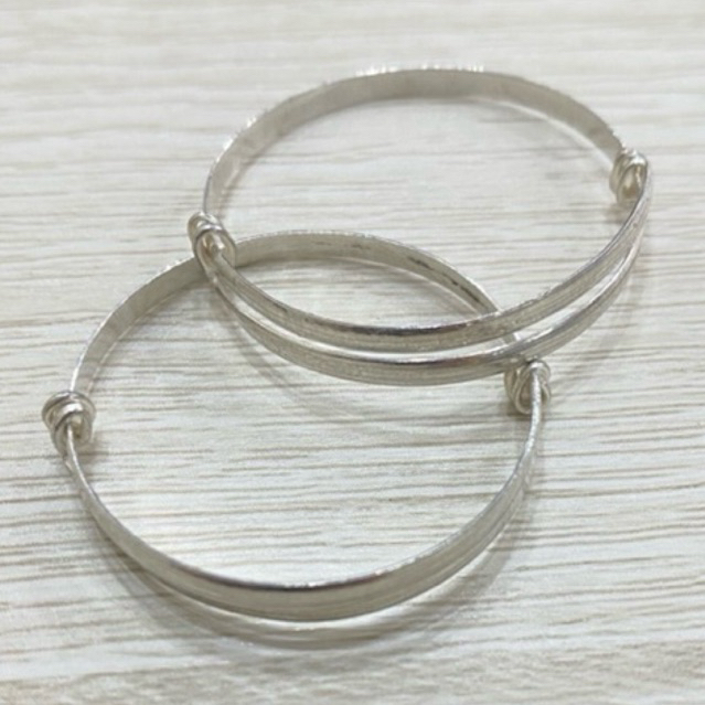 GELANG PERAK BAYI BULAT || PERAK SELISIH || PERAK ROSEGOLD SELISIH || GELANG PERAK ROSEGOLD BAYI SEL