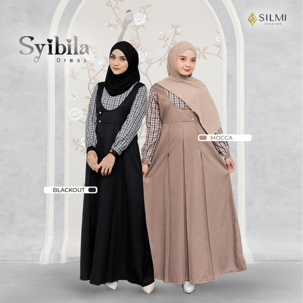 [SILMI] Sybila - Gamis Wanita Simple Elegan - Gamis Remaja Ootd Korean Style - Gamis Kondangan Simpl