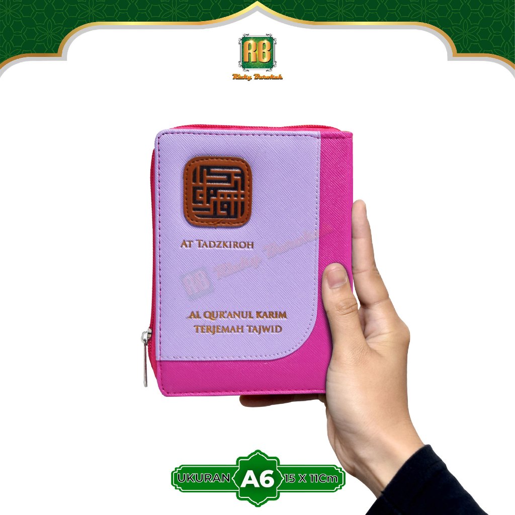 Alquran Dan Terjemahan Tajwid Warna 30 Juz At Tadzkiroh Ukuran A6 Resleting Mini Khalifah Quran