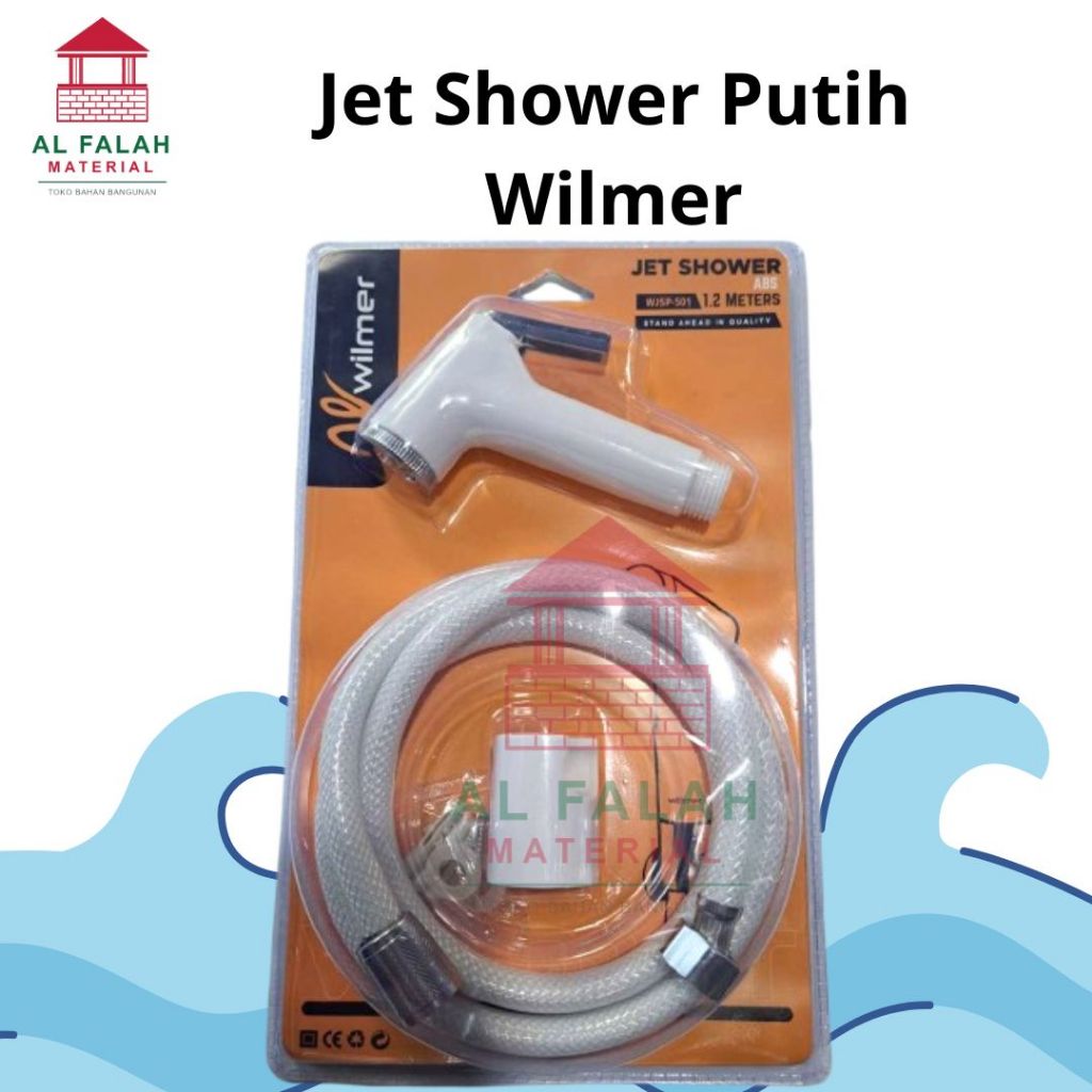 Jet Shower Wilmer Putih Toilet Shower Set Selang Semprotan WC