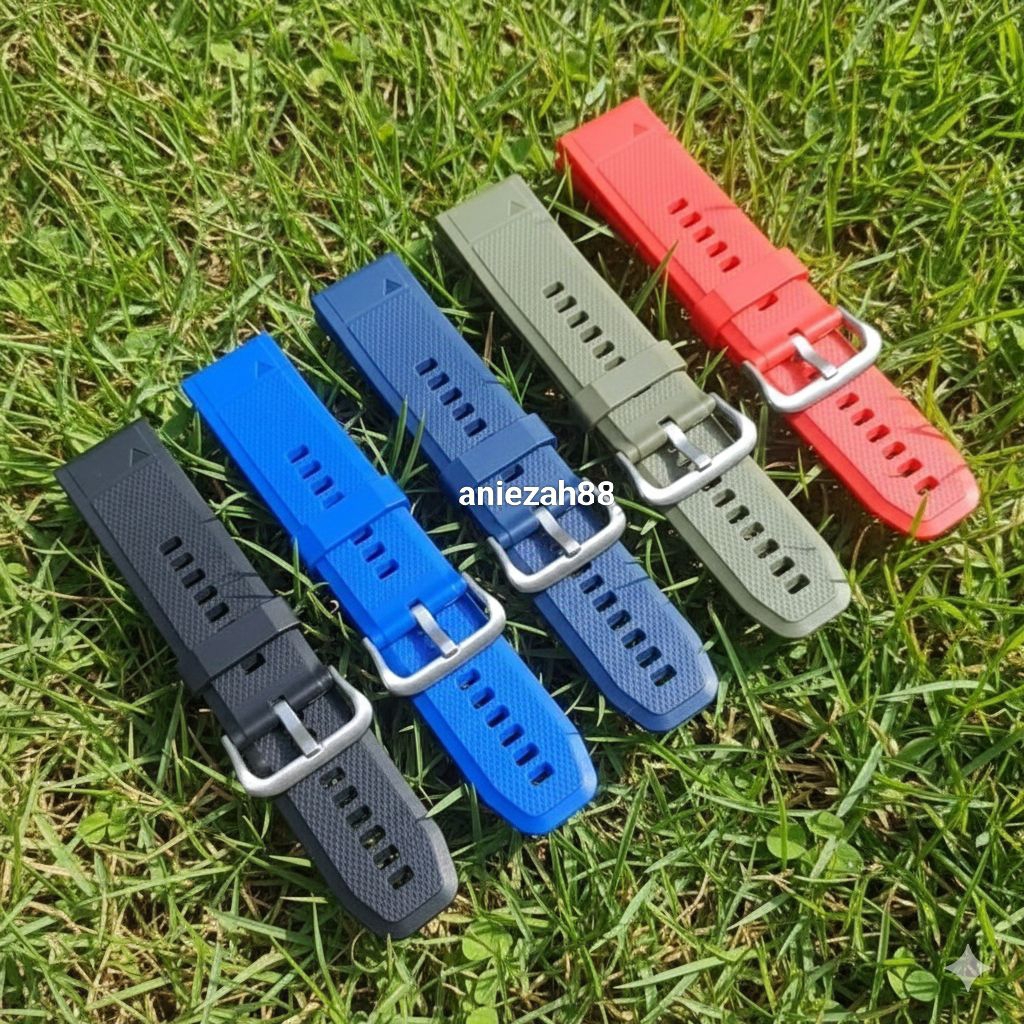 Strap Tali Jam Tangan Skmei 1421 1434 1142 Karet Rubber 24mm Bonus Spring Bars