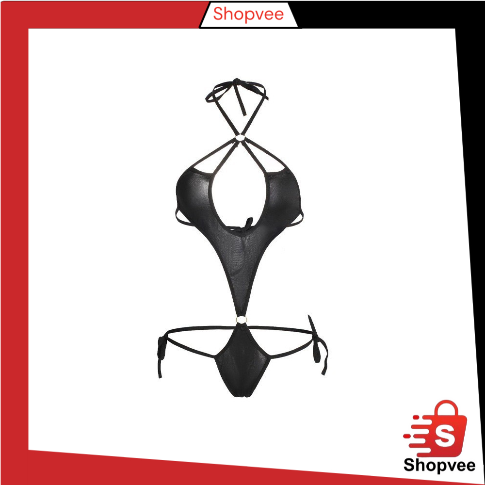 Shopvee Baju Bodysuits Lingerie Sexy Press Badan Body Fit Wanita Dewasa Gaun Malam Gaya Japanese Jep
