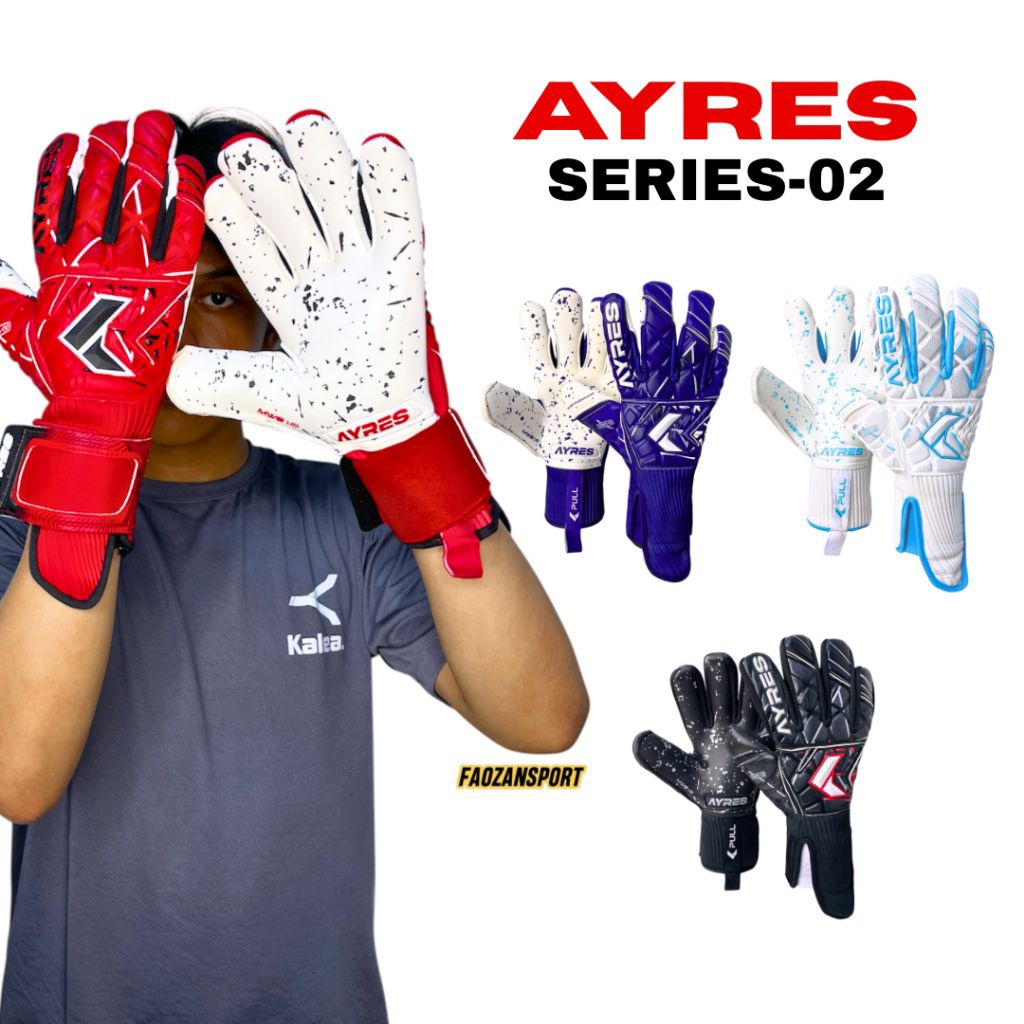 Ayres sarung tangan kiper ayres series02 2.0 goalkeeper football tanpa tulang sepakbola futsal