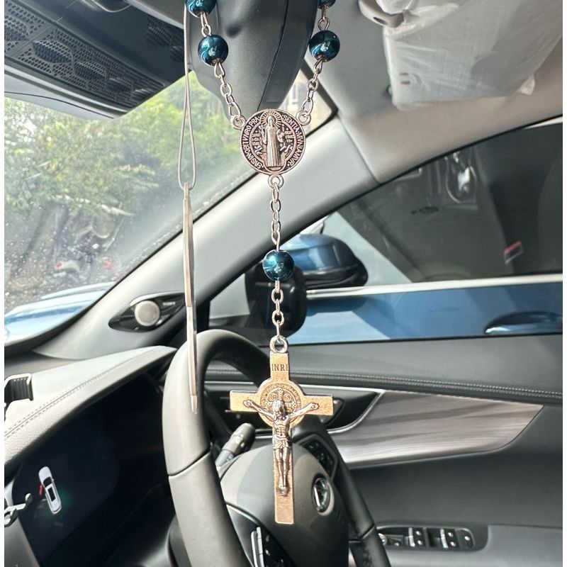gantungan spion mobil salib Gantungan Salib Mobil Kristen Car Pendant Christ Cross Hanger Silver Car