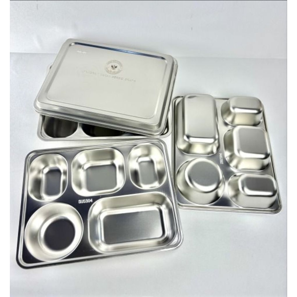 FOOD TRAY MBG / FOOD TRAY STAINLESS SUDAH SNI