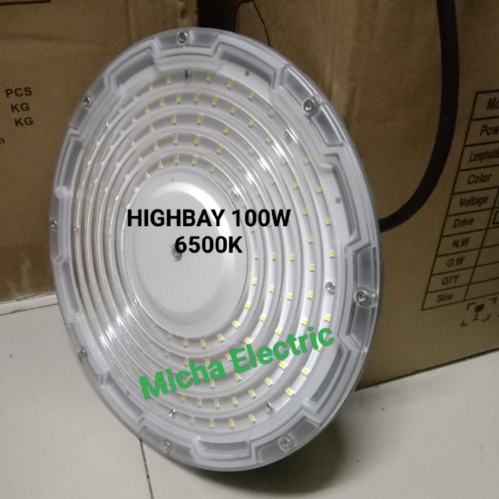 AUDALUX LED UFO HIGHBAY 100W 6500K Outdoor/ Lampu Gantung/ Lampu Gudang/Lampu Industri UFO 100W 6500