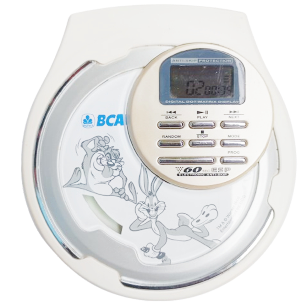 audio - discman bca taz mania and c warner bros film series - pemutar cd