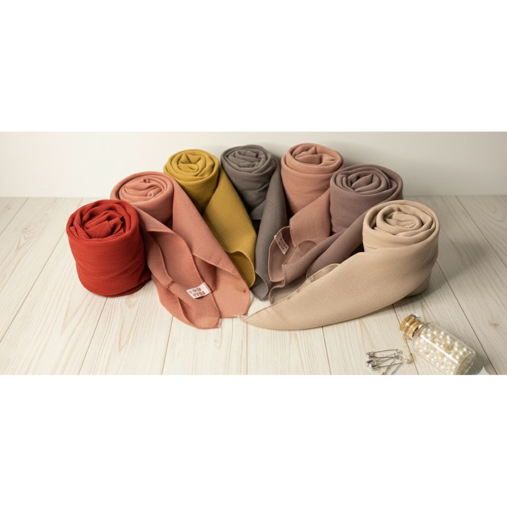 hijab segiempat (jilbab) bellasquare warna ivory | hijab murah adem