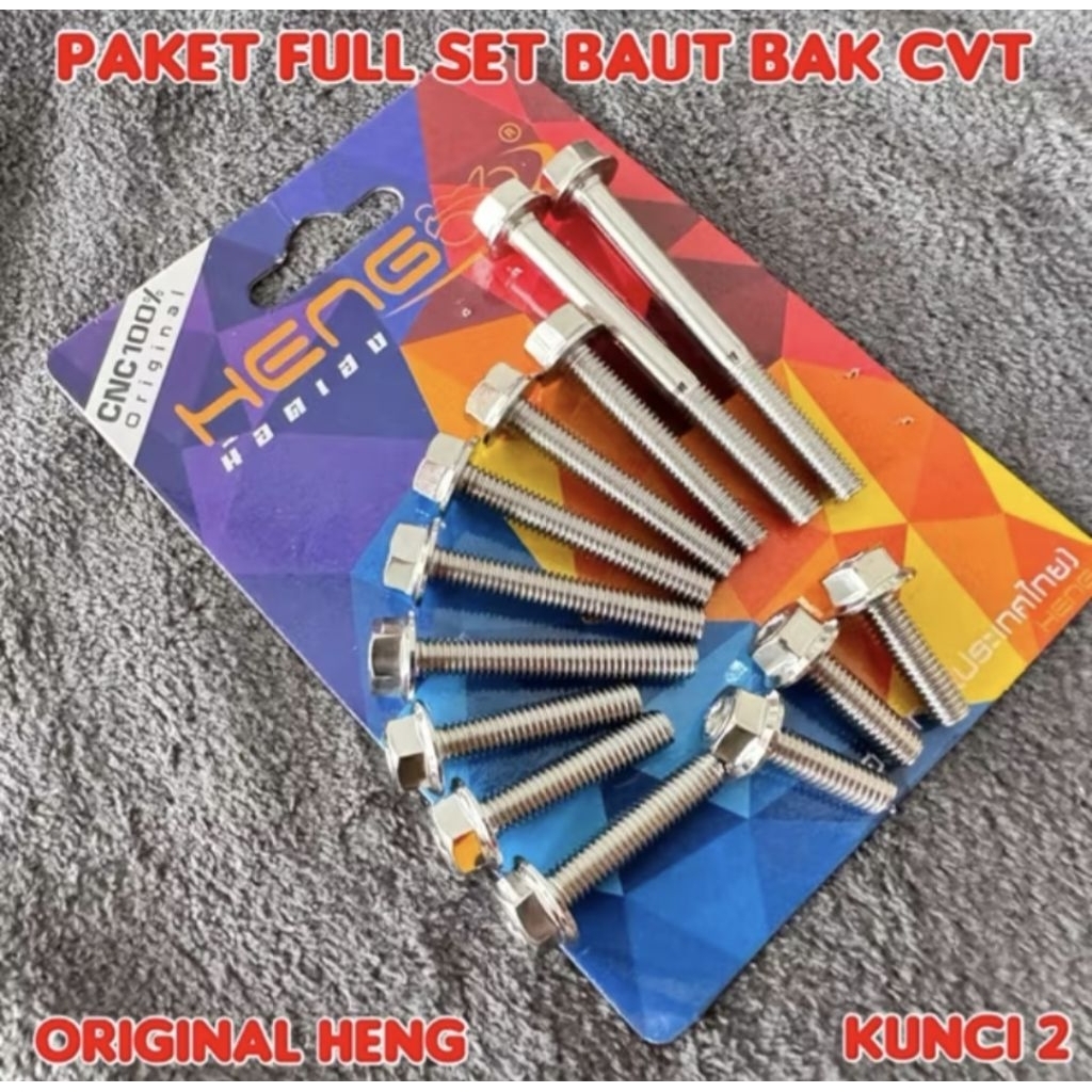 Baut Probolt Bak Set Cvt Scoppy Beat Vario 110 2 kunci Stainless Ori Heng Ati Karat Ori