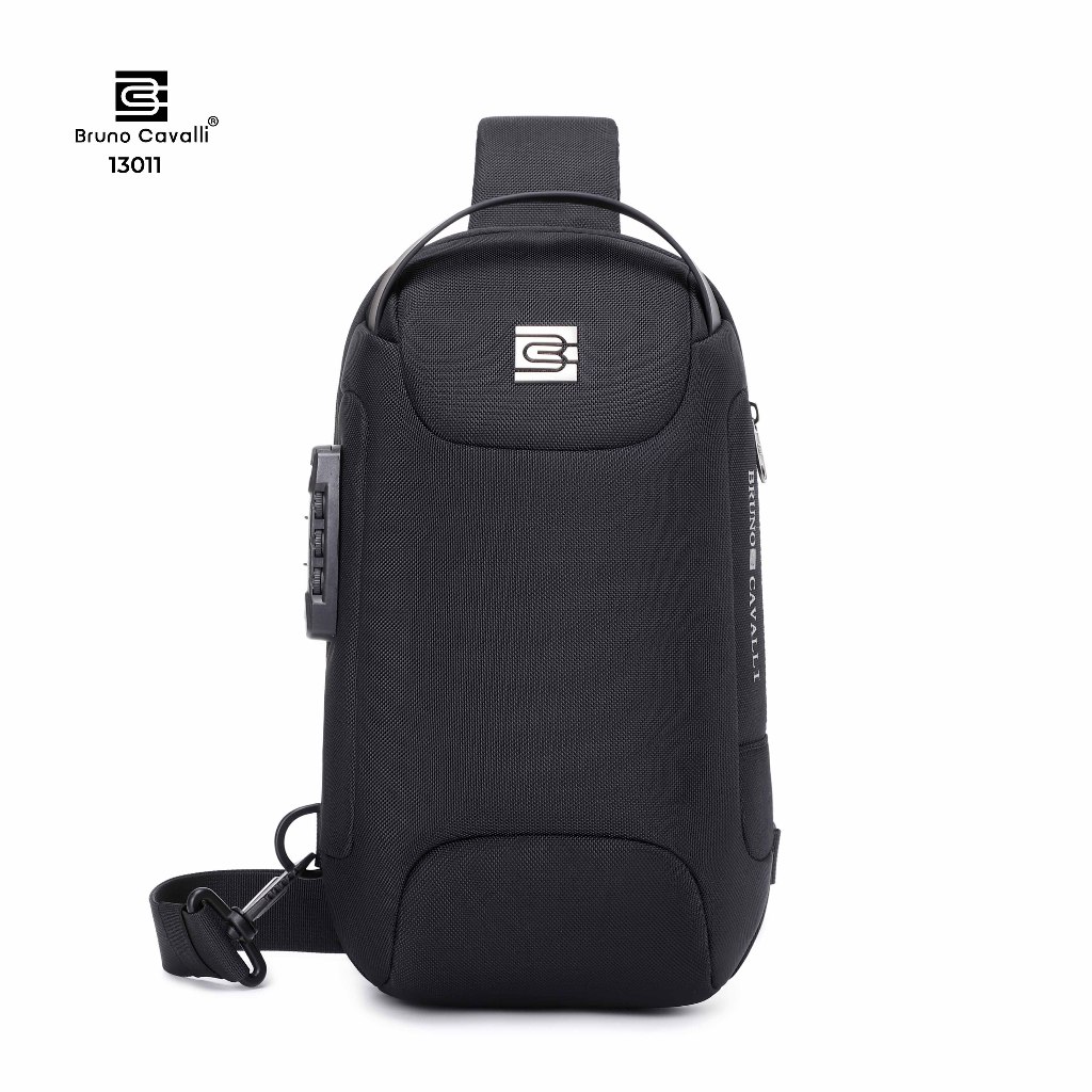 Bruno Cavalli Tas Dada Dengan Kunci Kombinasi 13011 Tas Selempang Pria Waterproof - Tas Pria