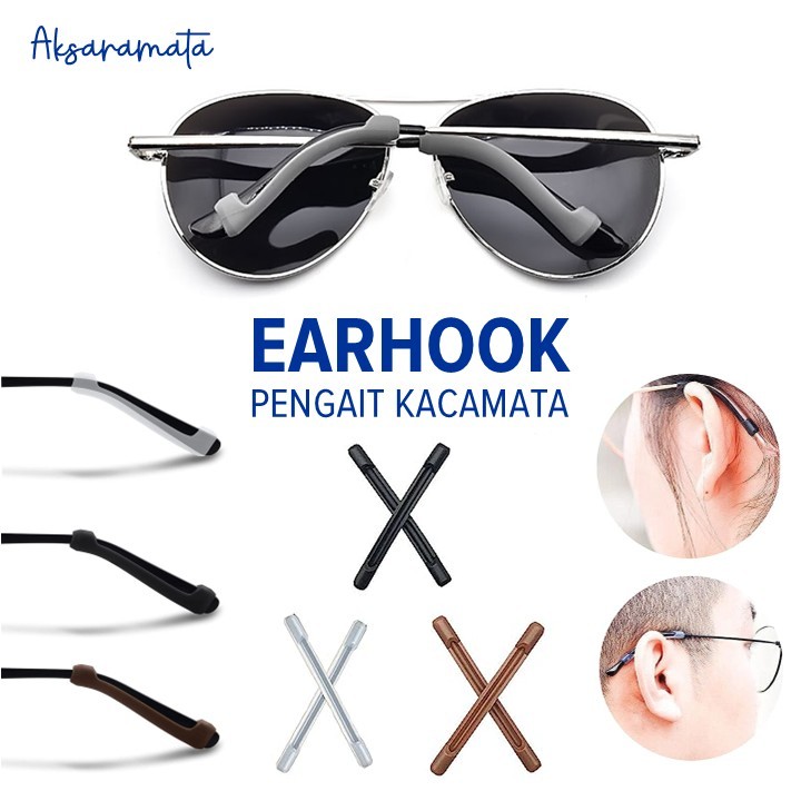 Ear hook Kacamata Lurus | Earhook Pengait Kacamata | Pengait Kacamata Silikon