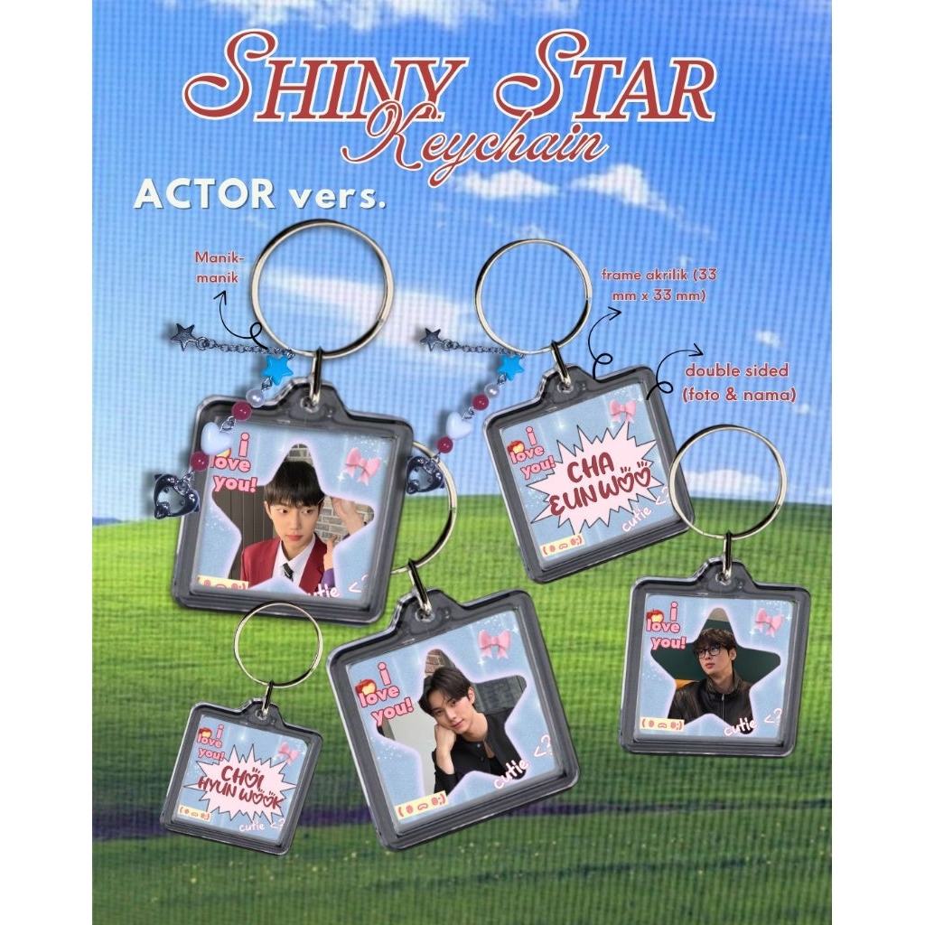 Shiny Star Keychain Actor Kdrama/ Drakor || Bagcharm Acrylic custom