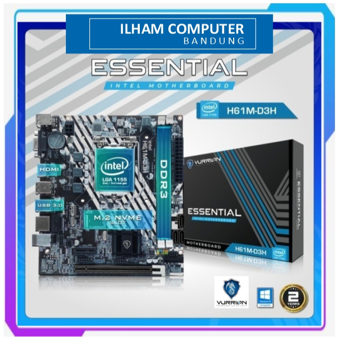 MOTHERBOARD VURRION ESSENTIAL H61M-D3H LGA 1155 VURRION H61