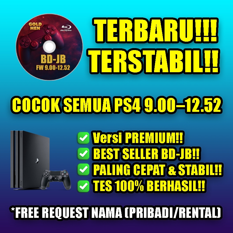 BD-JB PS4 PS4 HEN 9.00 - 12.52 FREE UPDATE