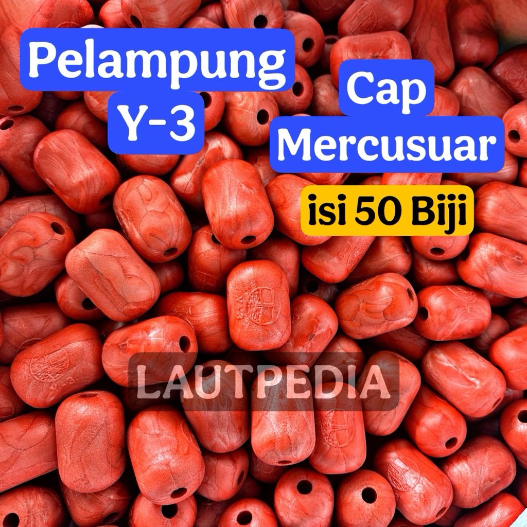 Pelampung Y-3 Merah Cap Mercusuar - isi 50