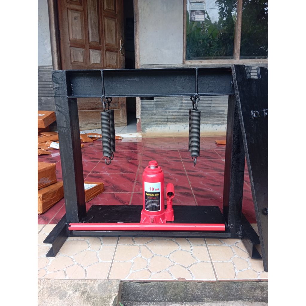 Rangka+Dongkrak Pres Plat Nomer Mobil dan Motor Kapasitas 10 Ton