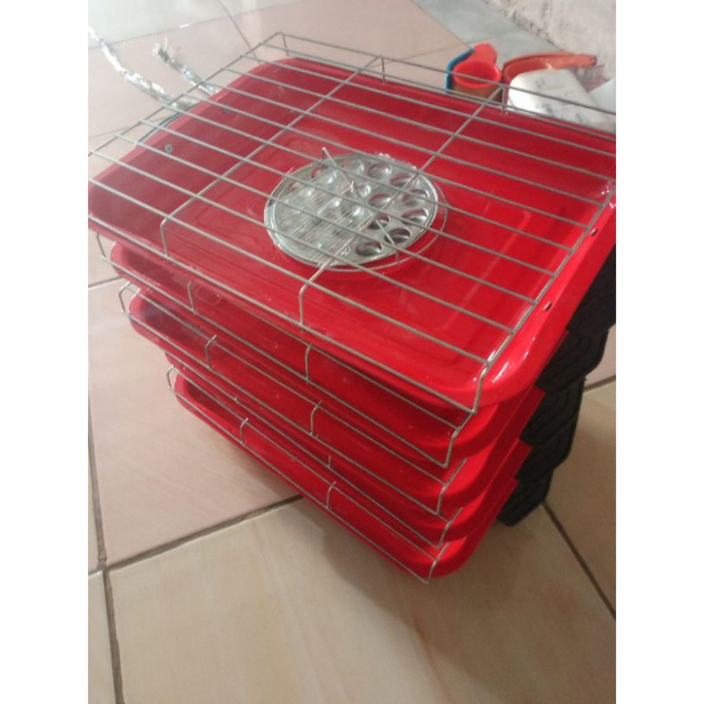 panggangan kotak kompor bulat panggangan sosis/BBQ