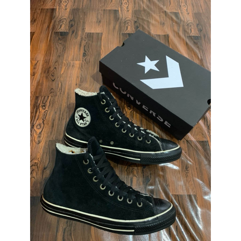 Converse CT Leather Black Suede Hi
