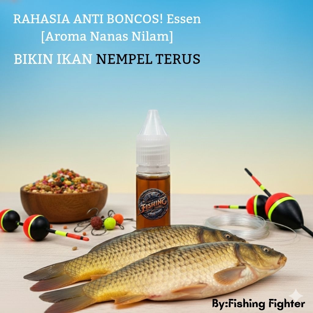 Essen Nanas Nilam Premium - Aroma Ajaib Penarik Ikan Mas - Essen Mancing Harian & Galatama - Essen I
