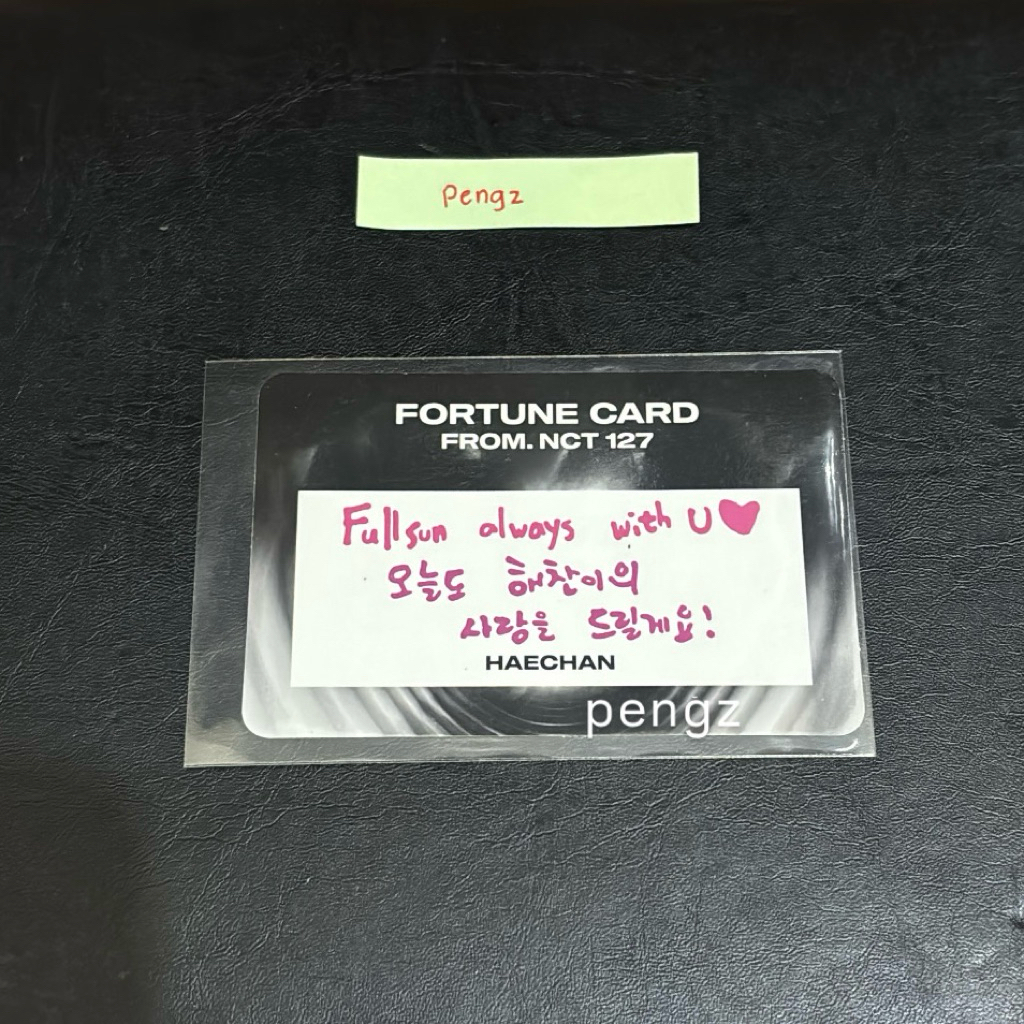 NCT 127 THE LINK - HAECHAN FORTUNE CARD OFFICIAL