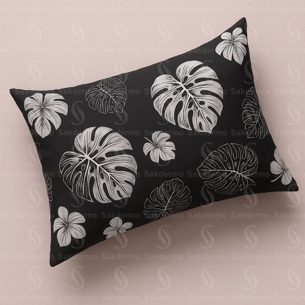 SARUNG BANTAL ZIPER MOTIF TERBARU / sarung bantal abstrak / sarung bantal motif daun / sarung bantal