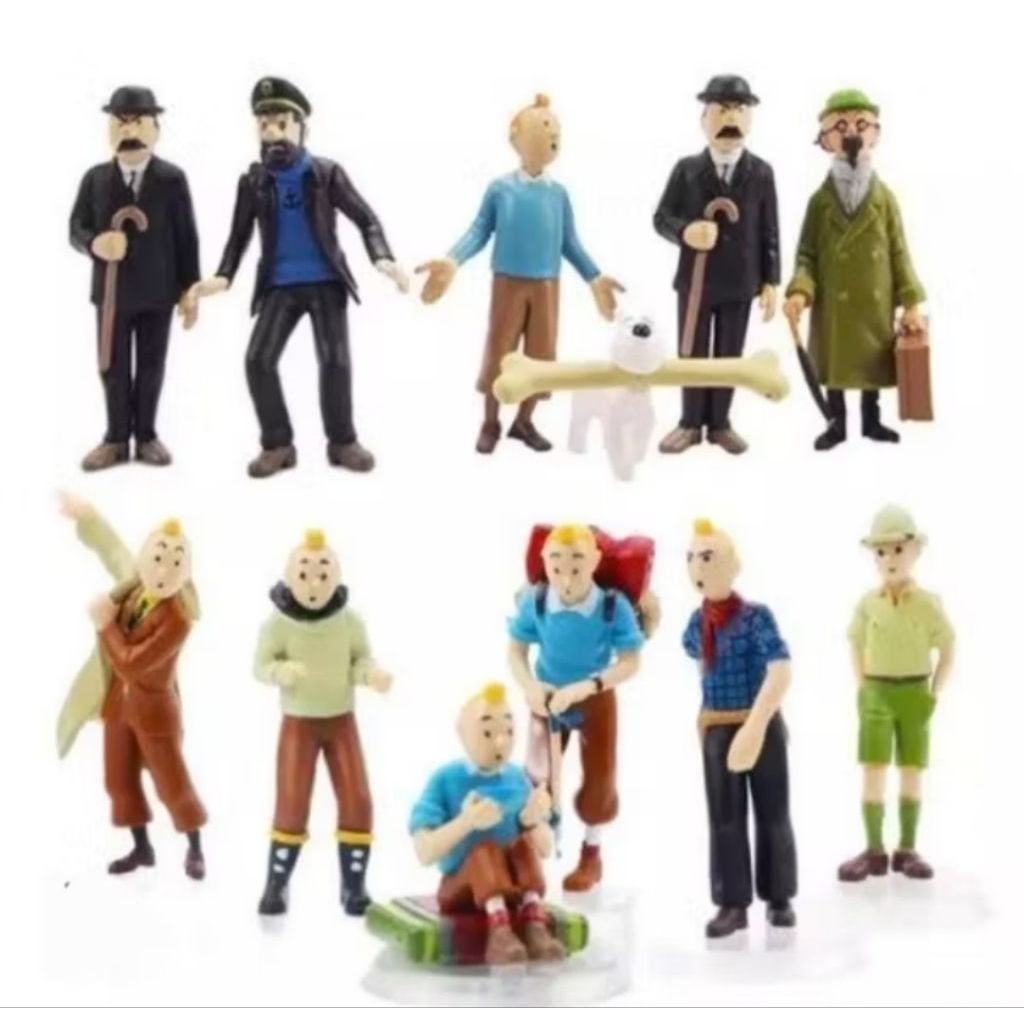 action figure Tintin topper tintin set