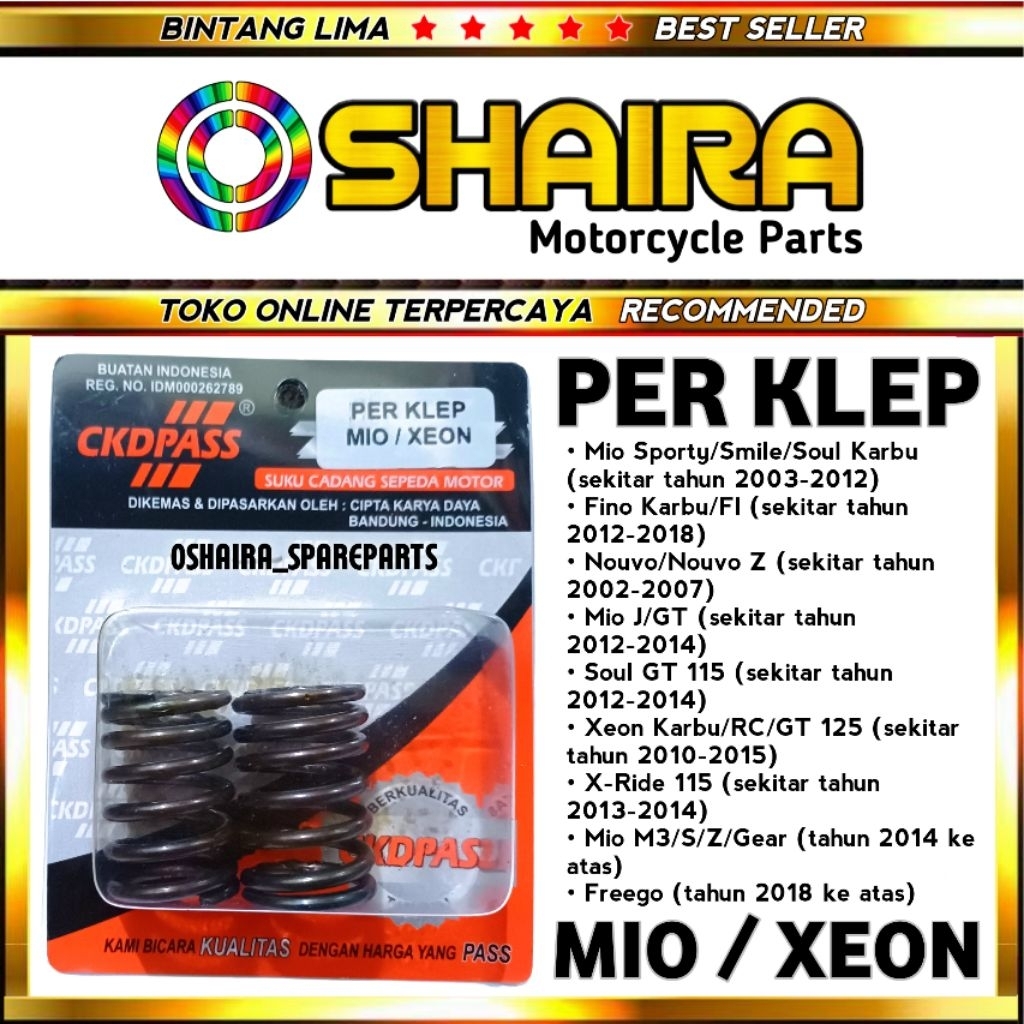 PER KLEP MIO / XEON / FINO / NOUVO / MIO J / SOUL GT 115 / MIO M3 / X RIDE / FREEGO / PER KLEP SOUL 