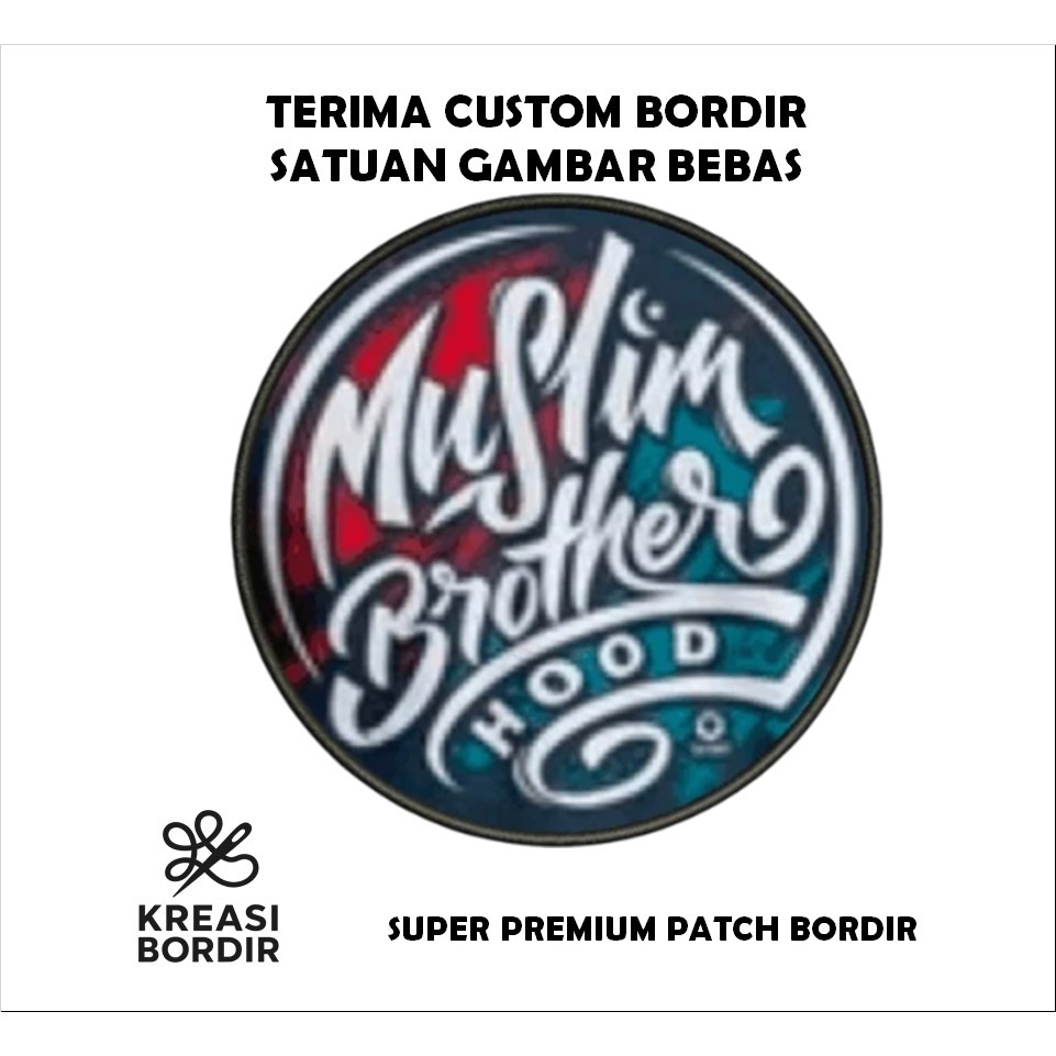 EMBLEM PATCH BORDIR LOGO BIKERS SUBUHAN MUSLIM BROTHERS - Kreasibordir.id