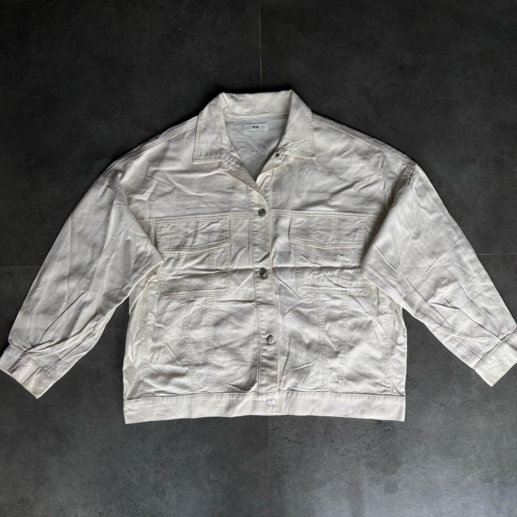 Wego Jumbo Creamy Denim Jacket Unisex