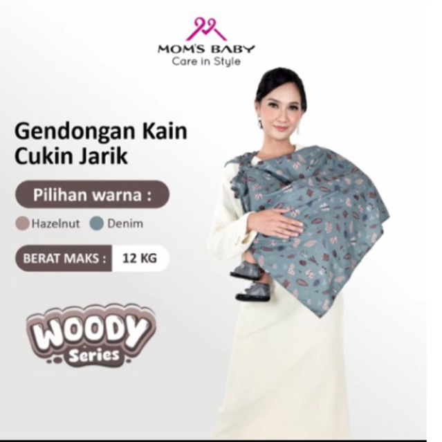 Preloved Gendongan Kain Jarik Woody Series merek Moms Baby