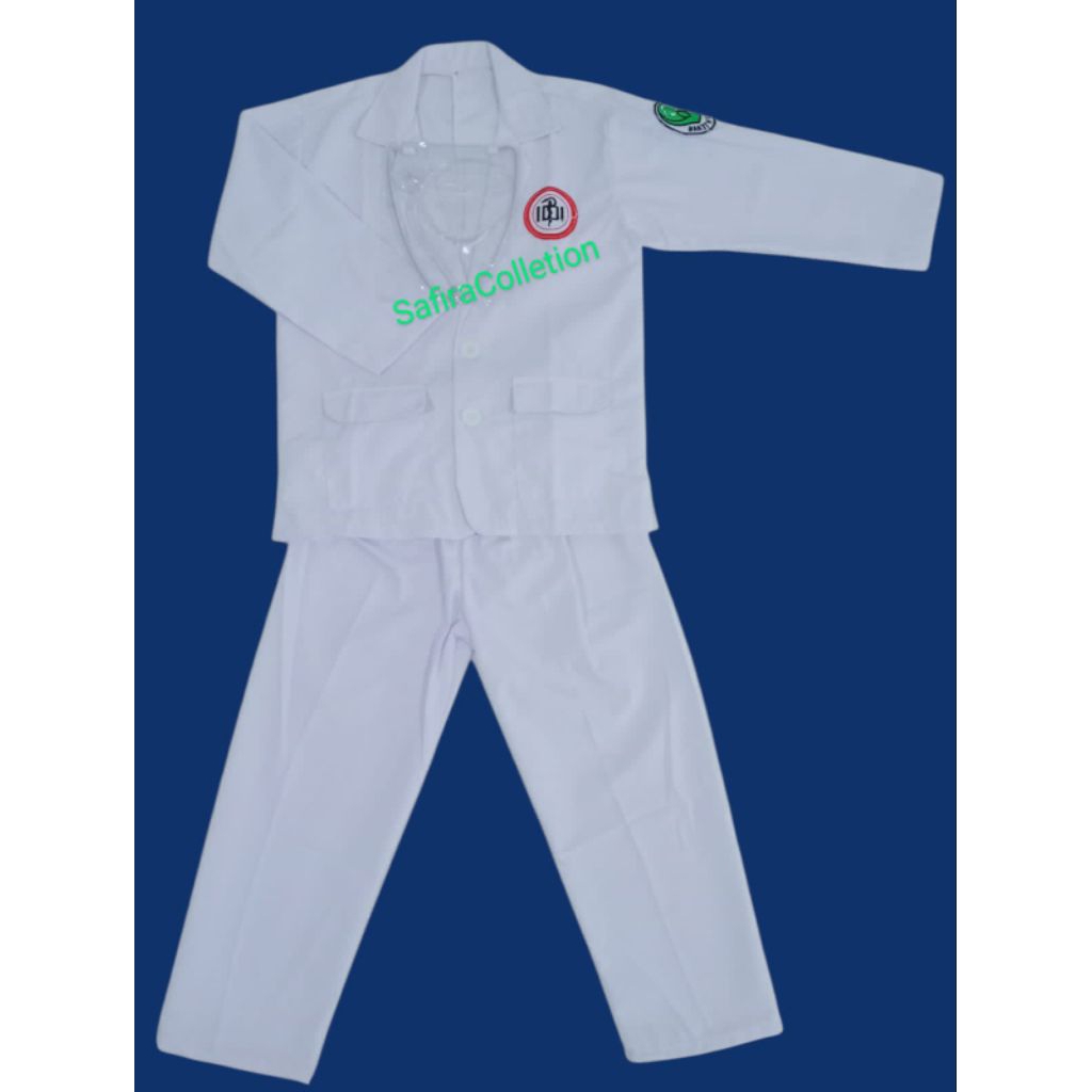 Jas dokter anak laki-laki & perempuan, Baju stelan anak profesi dokter