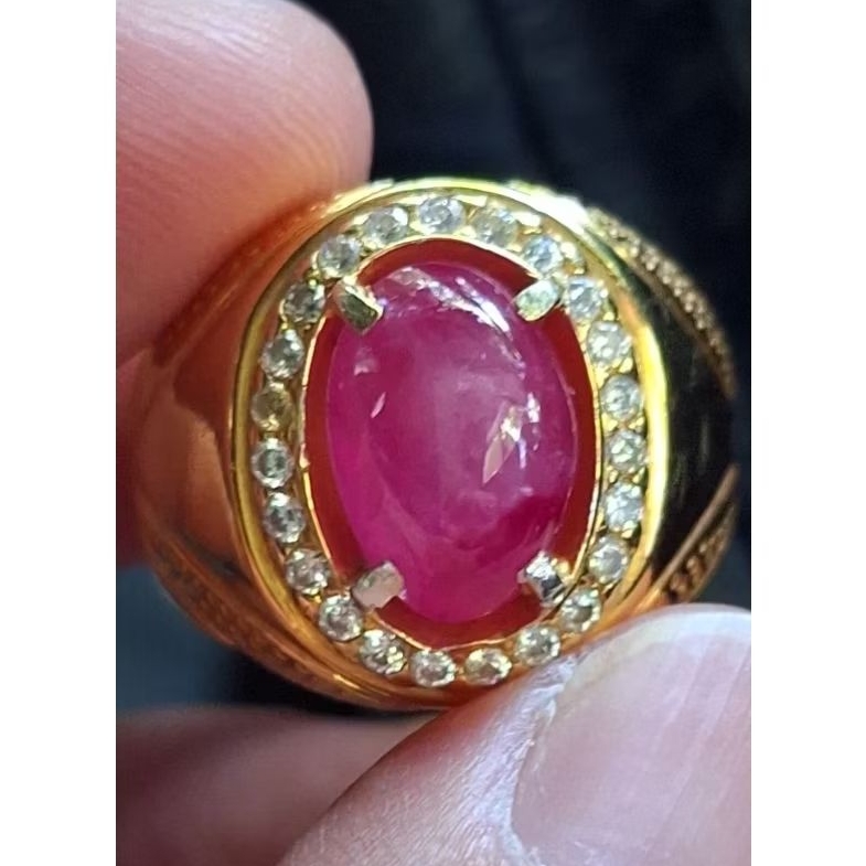 Ruby burma kristal star tajam