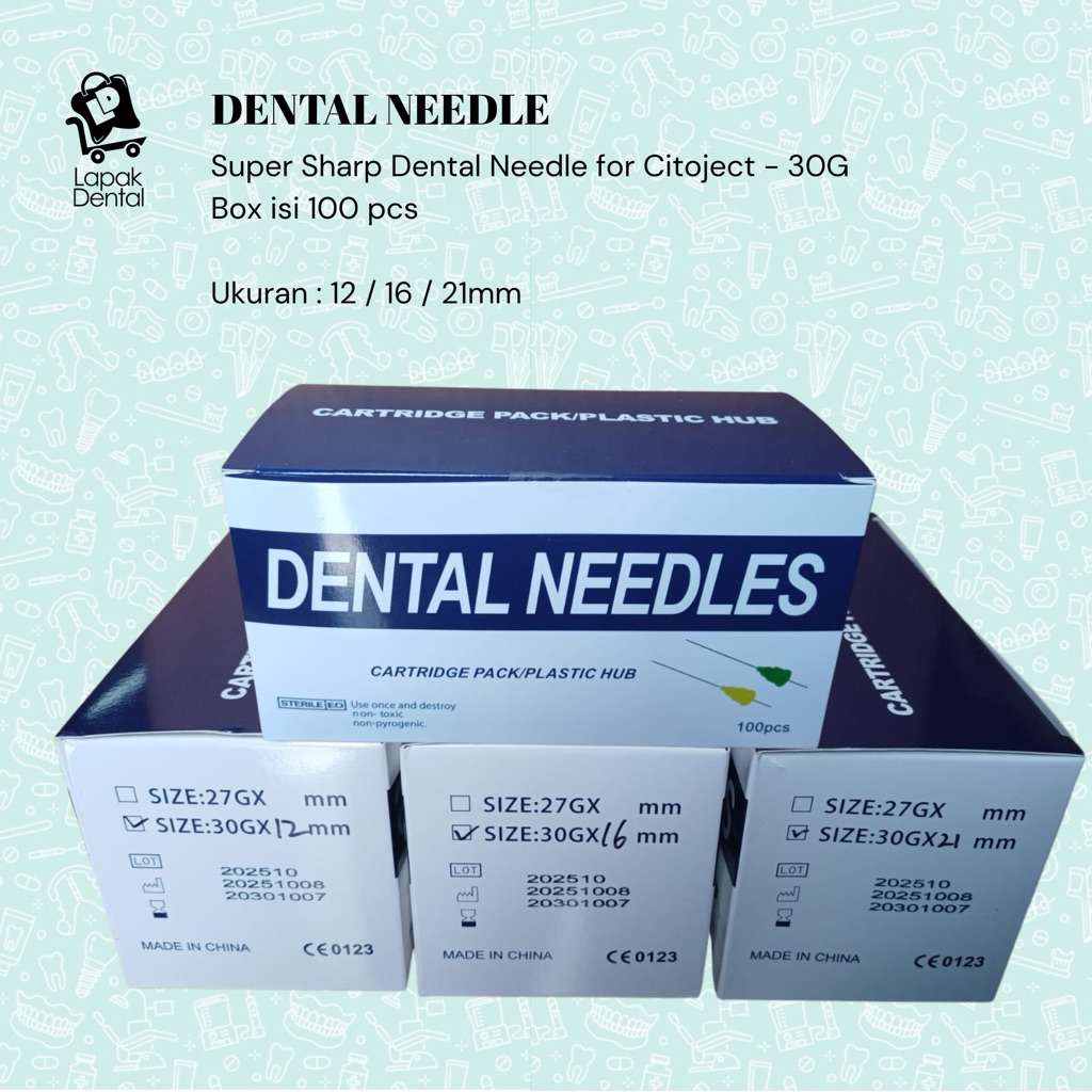 Dental Needle / Carpule Needle / Jarum Citoject 30G - Box isi 100 pcs