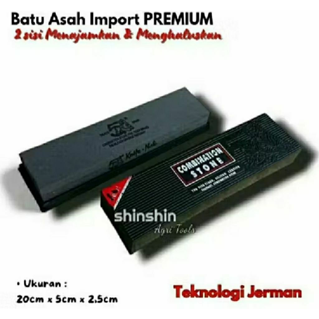 Batu Asah Stone cap 5 Tiger Original - Batu Ungkal Kombinasi Kasar dan Halus - Ungkalan - Asahan