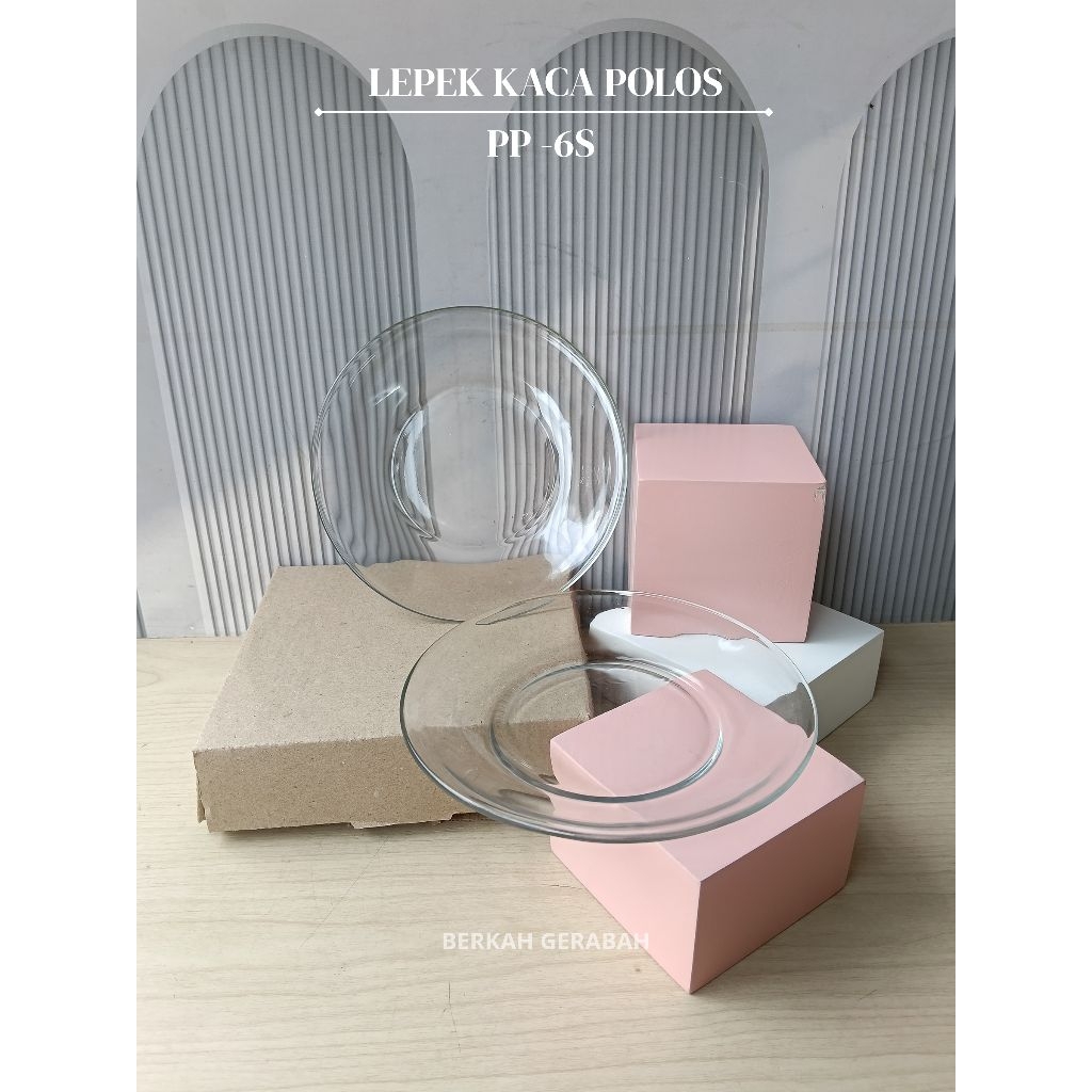 LEPEK KACA POLOS PP-6S isi 6pcs