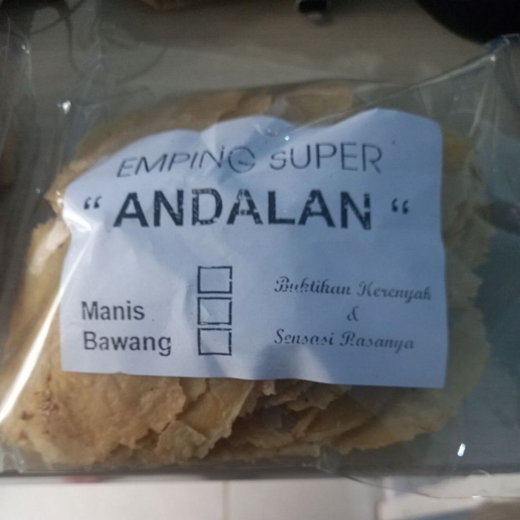 Emping Super Premium / Emping Rasa Manis Bawang kemasan 250gr Mentah