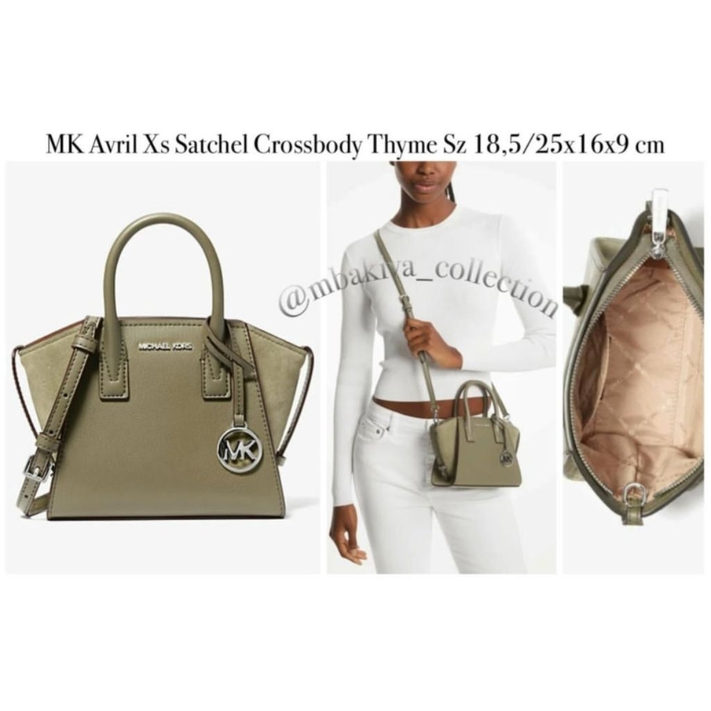 MK Avril Xs Satchel Crossbody Thyme